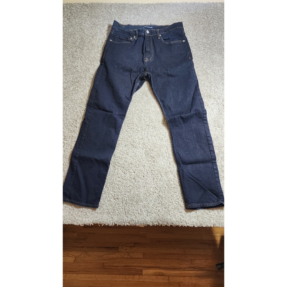 NWOT Calvin Klein Men's Dark Wash Straight Fit Denim Jeans Size 34/30